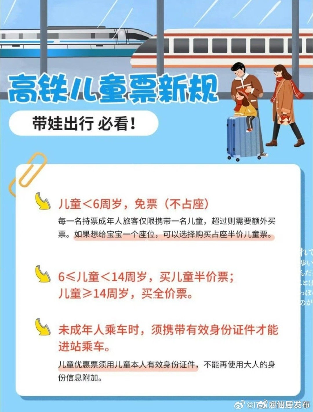 探秘儿童高铁票购买规则，带4名儿童坐高铁到底需要买几张票？