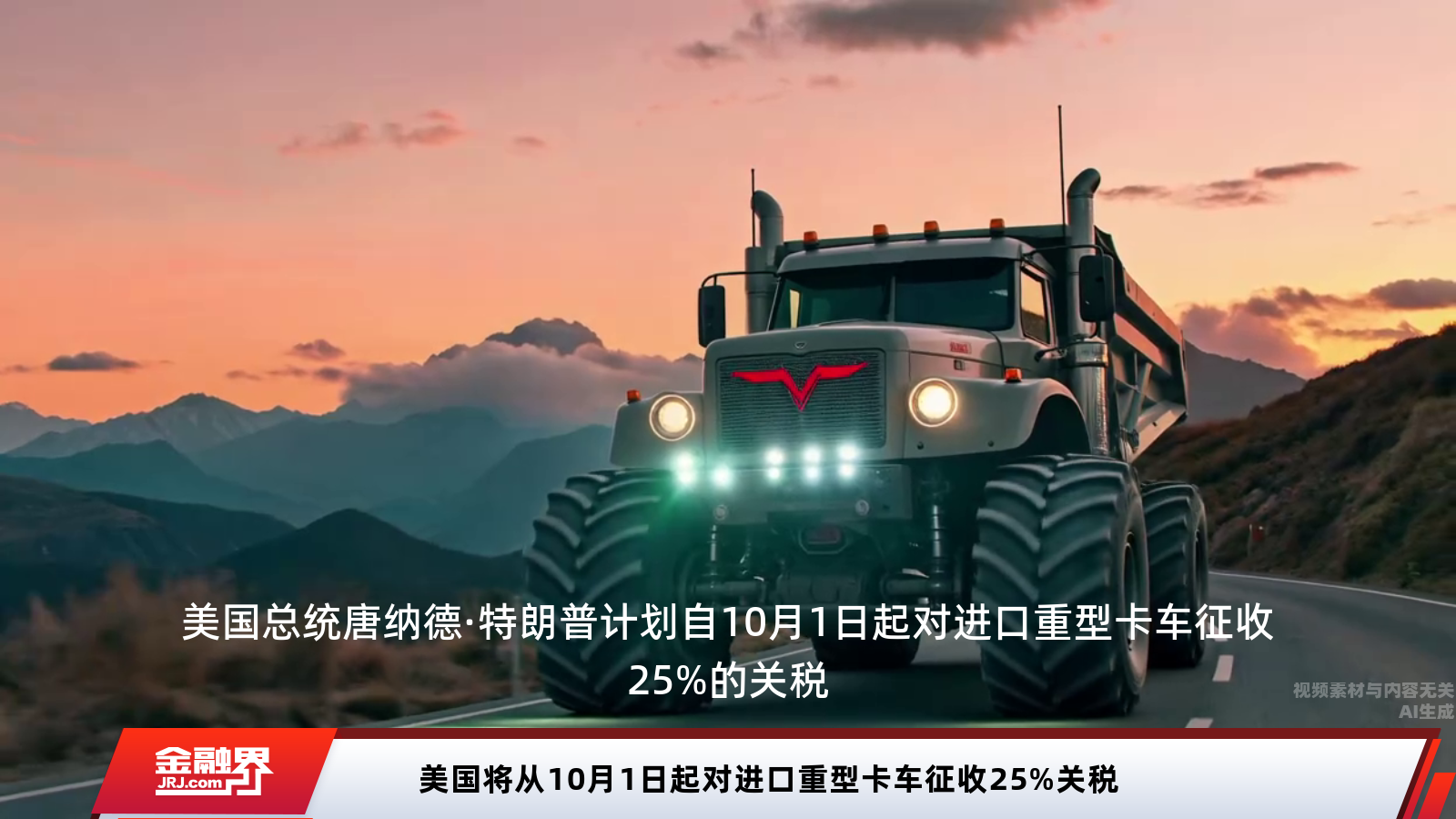 特朗普政府对进口中型和重型卡车征收25%关税，影响、争议与未来展望