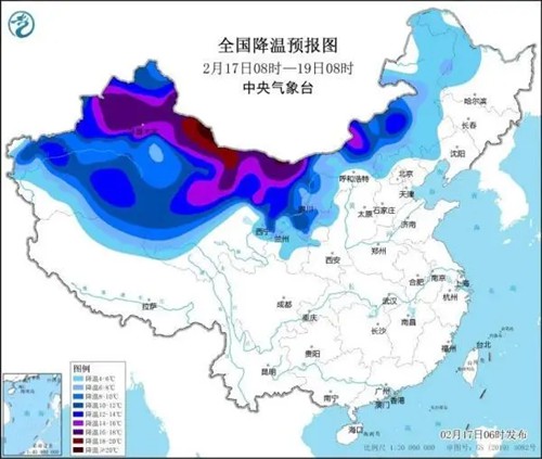 全国范围剧烈降温，北方局地降温超15℃的寒潮来袭