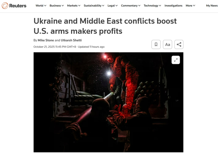 美军火商财报飘红背后的白宫人设崩塌